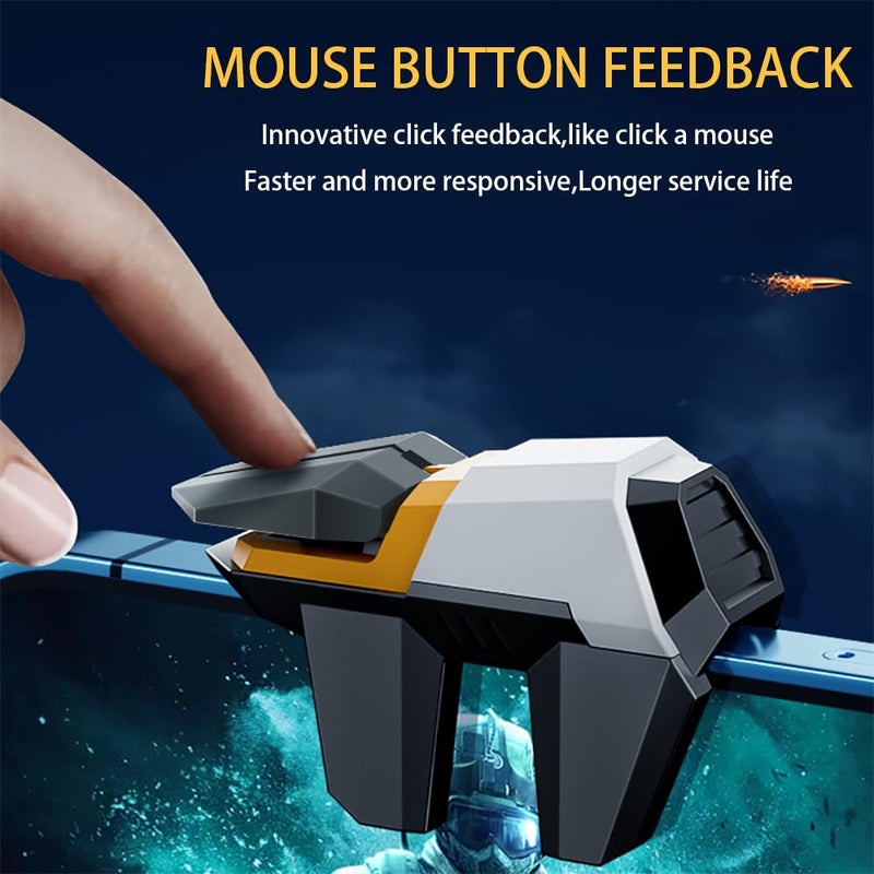 GOFOYO Mobile Game Controller, 6 Finger Gamepad with Large Thickness, Sensitive Trigger and 3 Pair Gaming Finger Sleeves - Image 3